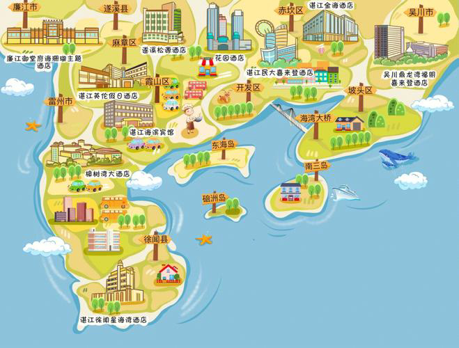 海安手绘地图旅游的艺术指南